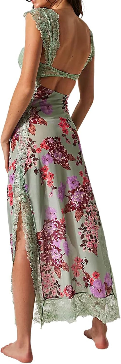 Floral Sleeveless Maxi Dress