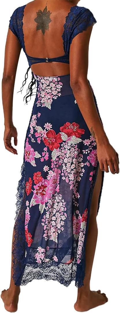 Floral Sleeveless Maxi Dress