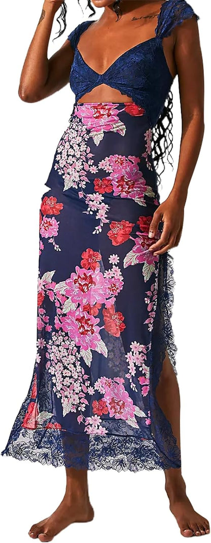 Floral Sleeveless Maxi Dress