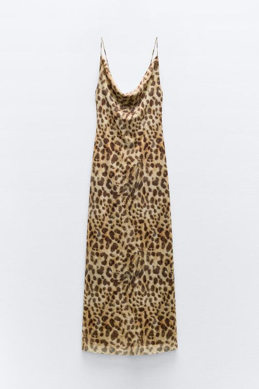 Animal Print Tulle Dress